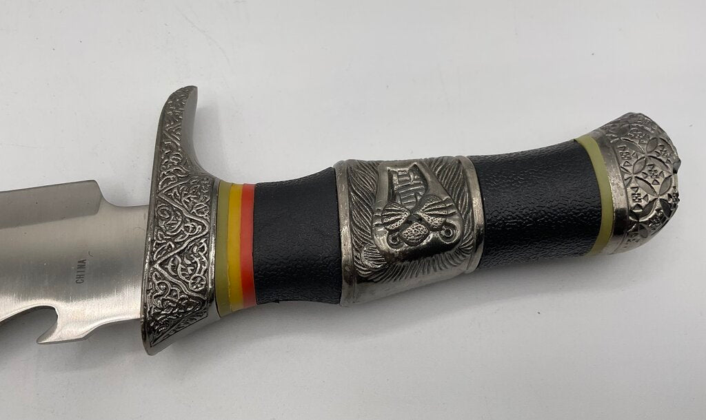 African Pride Custom Designed Bowie Knife 15” Overall w/ Nylon Sheath & Box HK369-150 /s