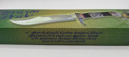 African Pride Custom Designed Bowie Knife 15” Overall w/ Nylon Sheath & Box HK369-150 /s