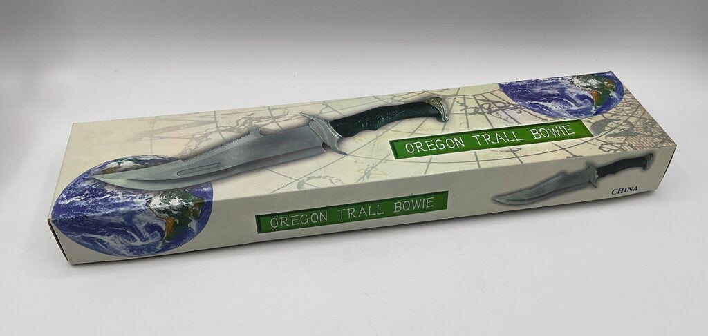 Oregon Trail Bowie Knife 15” Overall Length Custom Designed w/ Nylon Sheath & Box 15-743B /s