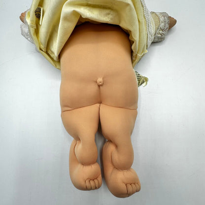 1985 Cabbage Patch Preemie Baby Doll 14” Blond Hair Brown Eyes Original Outfit /cb