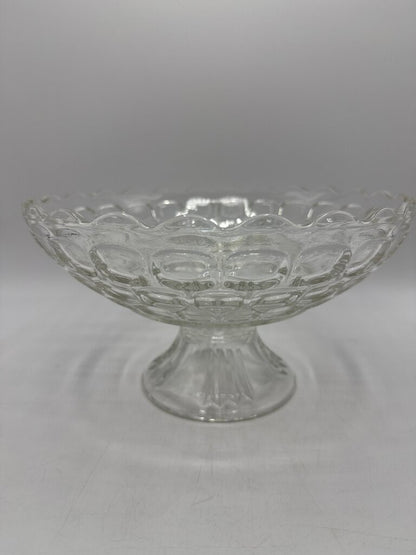 MCM Federal Glass Pedestal Serving Bowl 5.5” tall /rb