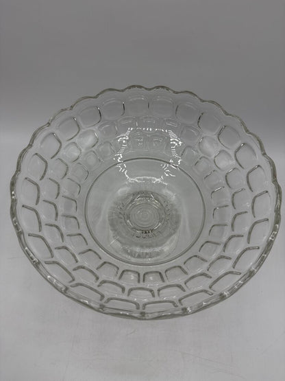 MCM Federal Glass Pedestal Serving Bowl 5.5” tall /rb