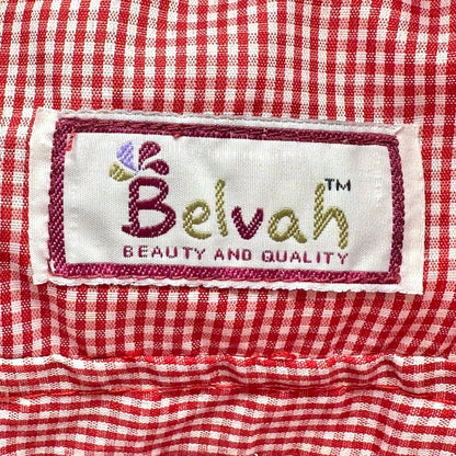 Belvah Quilted Red & White Backpack w/Bow EUC /cb