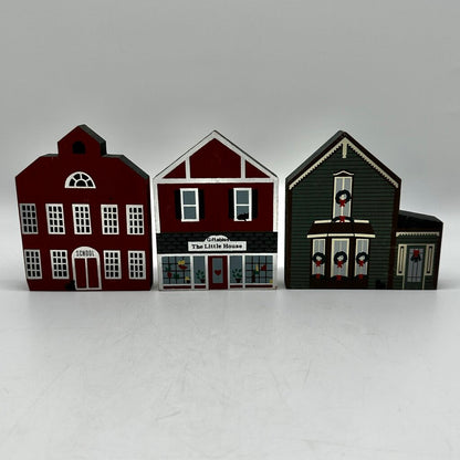 9 Pcs Lot The Cat’s Meow Vintage Shelf Sitter Houses 1980s-90s Michigan Faline Jones /cb