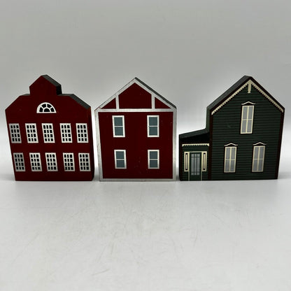 9 Pcs Lot The Cat’s Meow Vintage Shelf Sitter Houses 1980s-90s Michigan Faline Jones /cb