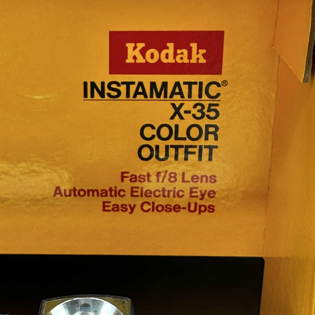Vintage Kodak Instamatic X-35 Color Outfit w/Box, Flashcubes & Instructions /cb