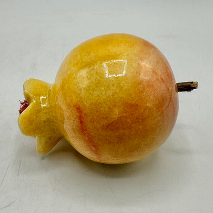 Vintage Italian Alabaster Fruit Set-Pear, Pomegranate, Peach & Banana-Handcrafted Collectibles /cb