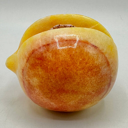 Vintage Italian Alabaster Fruit Set-Pear, Pomegranate, Peach & Banana-Handcrafted Collectibles /cb