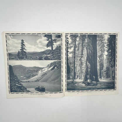 Antique 1920s Santa Fe Railroad-California Picture Book-Illustrated Travel Brochure /cb