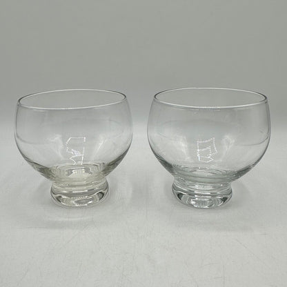 Set of 5 Vintage Stemless Brandy/Cognac Sniffters Glasses Weighted Stackable /cb