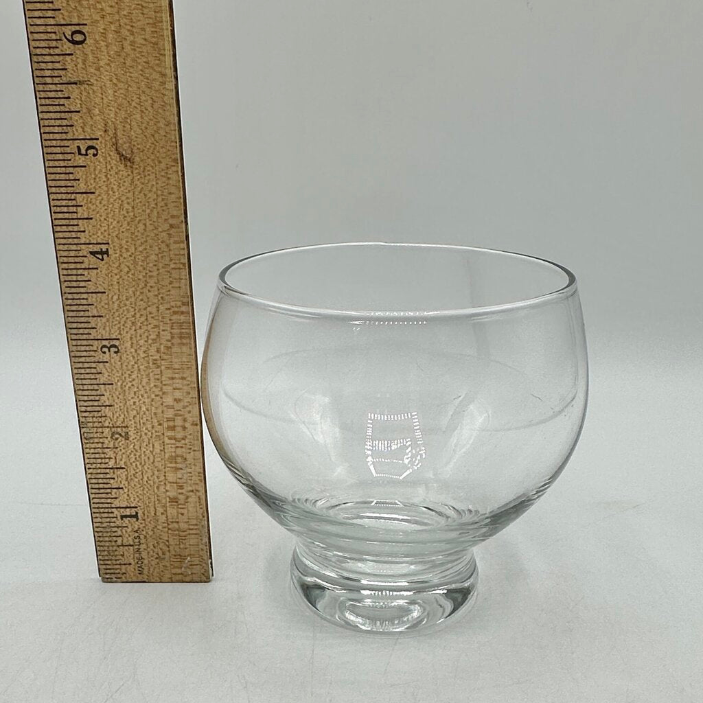 Set of 5 Vintage Stemless Brandy/Cognac Sniffters Glasses Weighted Stackable /cb