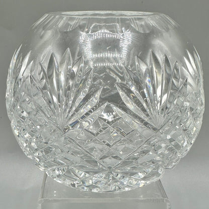 Crystal Clear Industries Cut Crystal Essex 4” Heavy Round Rose Bowl /cb