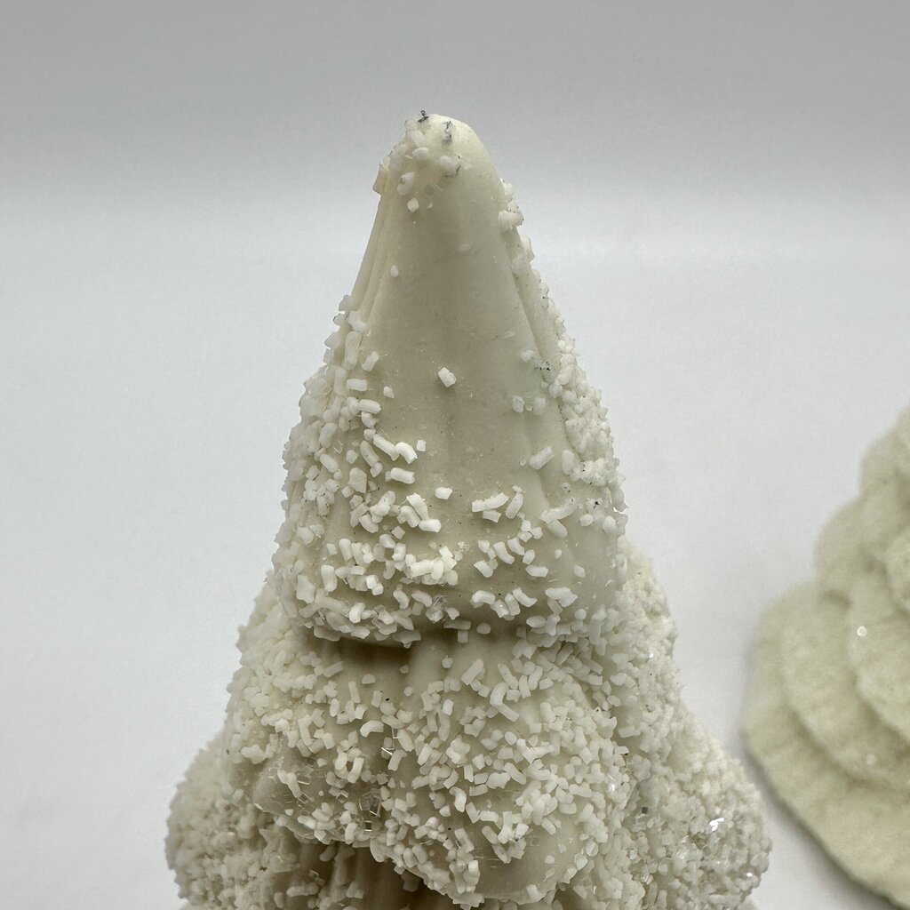 Set of 4 Department 56 Vintage Winter Tales Of The Snowbabies Frosty Forest Ceramic Pine Trees in 2 Boxes /cb