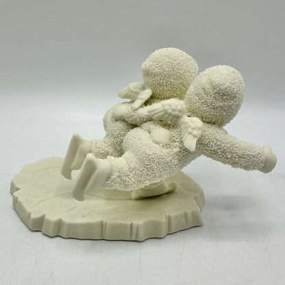 Lot of 2 Vintage Department 56 Snowbabies Figurines Playing Games Is Fun, We Make A Great Pair /cb