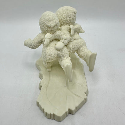 Lot of 2 Vintage Department 56 Snowbabies Figurines Playing Games Is Fun, We Make A Great Pair /cb