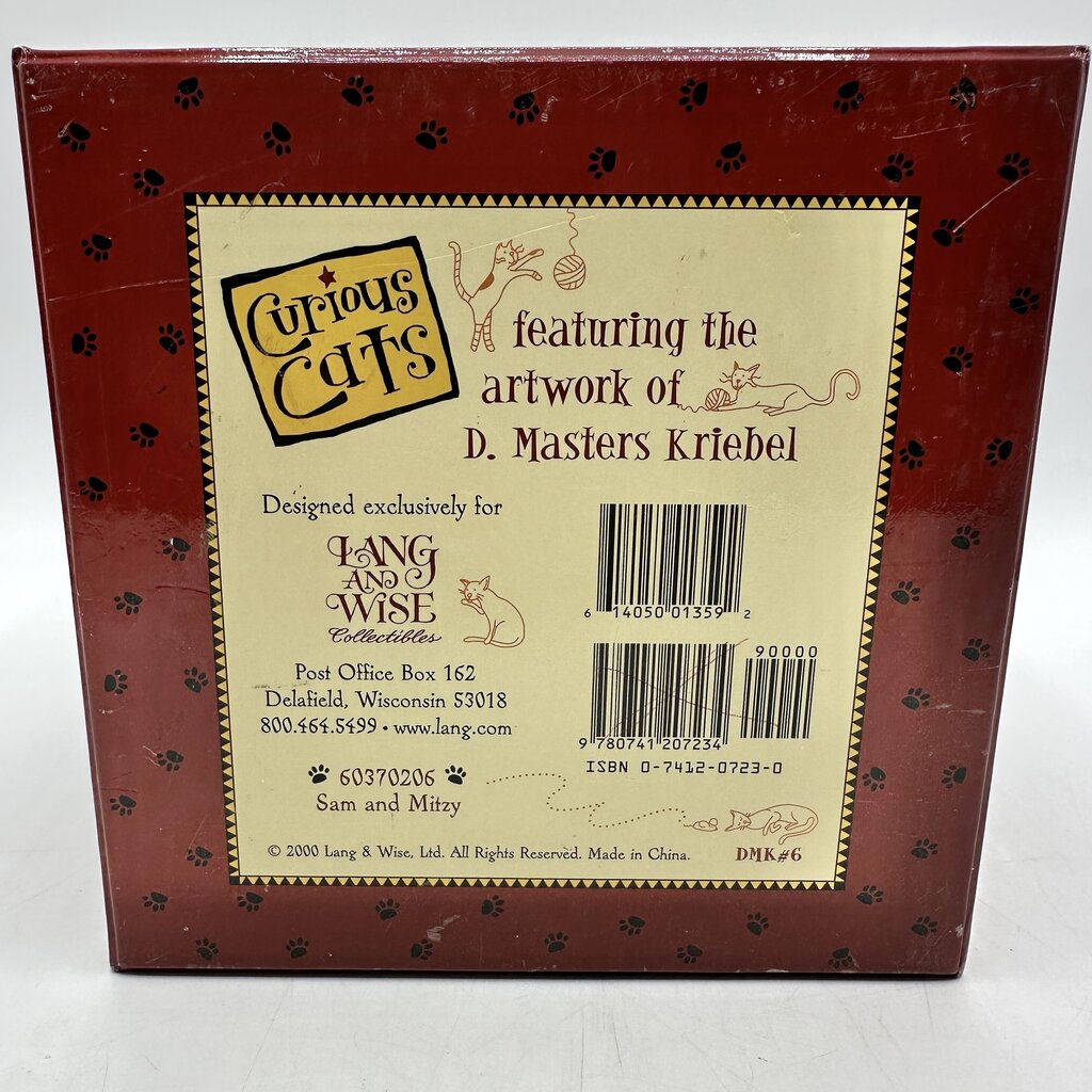 Curious Cats By Lang And Wise “Sam and Mitzi” Figurine First Edition 2000 w/Box /cb