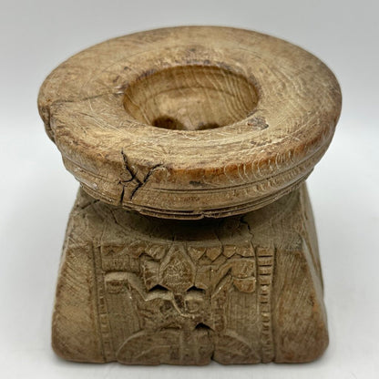 Antique Indian Hand Carved Wooden Agricultural Seed Spreader Bijni Primitive /cb