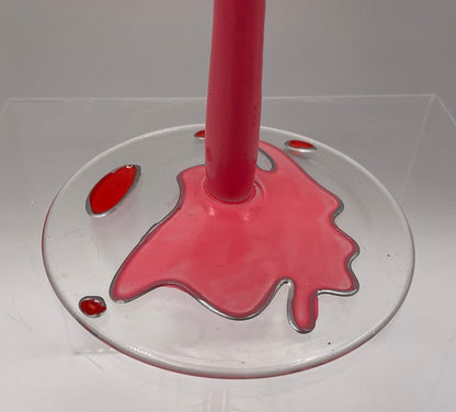 Vintage Pair of Hand Painted Cocktail Martini Glasses