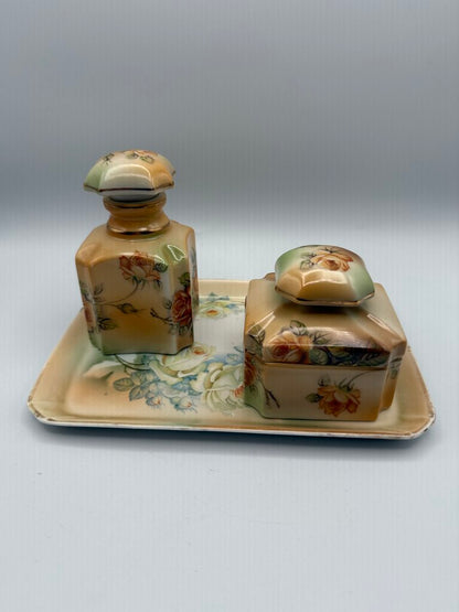 RS Prussia Vanity Dresser Set Roses /ro