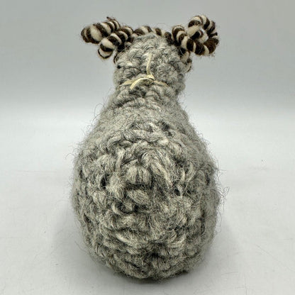 Set of 3 Vintage Makowinaka Polish Folk Art Wool Sheep/Ram Figural Door Stops /cb