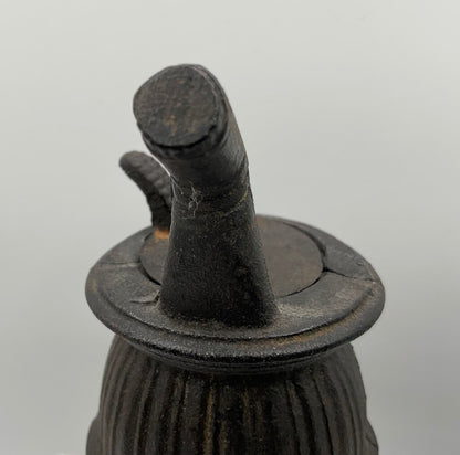 Antique Miniature Cast Iron Potbelly Stove 6” Tall /s