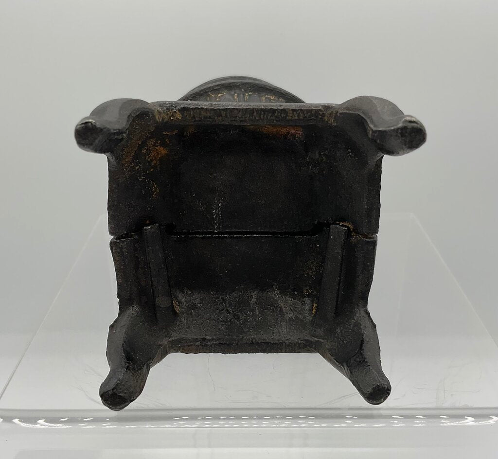 Antique Miniature Cast Iron Potbelly Stove 6” Tall /s