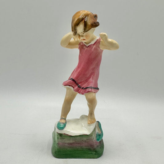 Vintage Royal Worcester Porcelain Figurine Wednesday’s Child Is Full Of Woe #3259 Made In England /cb