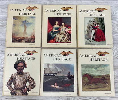 Lot of 6 Vintage “American Heritage” Hardcover History Books (Feb. 1966 - Dec. 1966) /sb