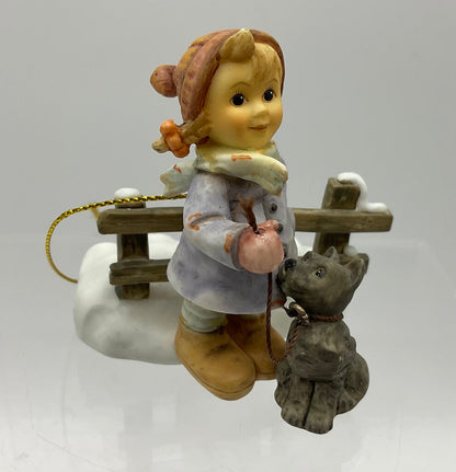 Lot of 2 German M.J. Hummel Ornaments “Letter to Santa” (935471) & “Starlight Starbright” (935255) In Original Boxes 3.5” /s