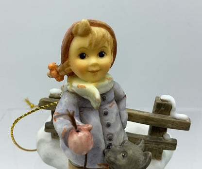 Lot of 2 German M.J. Hummel Ornaments “Letter to Santa” (935471) & “Starlight Starbright” (935255) In Original Boxes 3.5” /s
