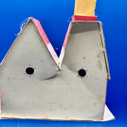 3 Vintage Lg Putz Japan Christmas Tree Houses /b