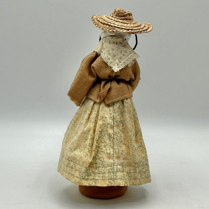 Set of 3 Vintage Santon De Provence Terracotta Clay Figurines French Folk Art /cb