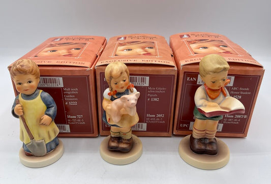 Lot of 3 Exclusive Edition Hummel Figurines 1990s with Boxes /s