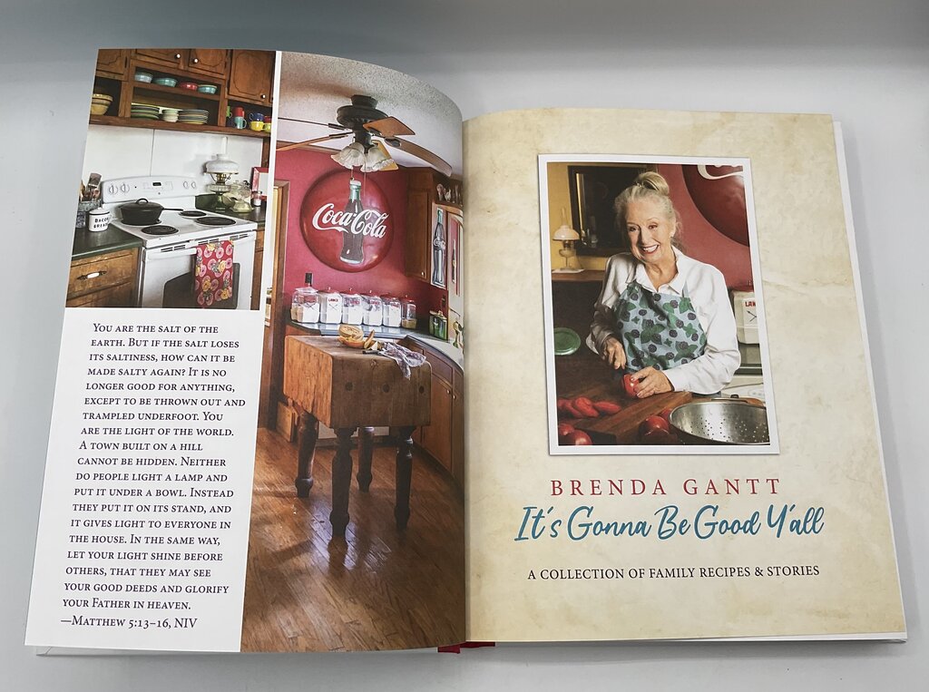 Brenda Gantt “It’s Gonna Be Good Y’all: A Collection of Family Recipes & Stories” Hardcover Cookbook /sb