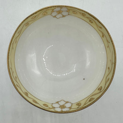Antique Hand Painted Nippon Whipped Cream Bowl w/Ladle /cb