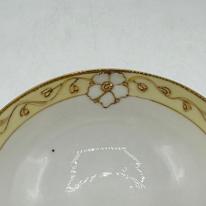 Antique Hand Painted Nippon Whipped Cream Bowl w/Ladle /cb