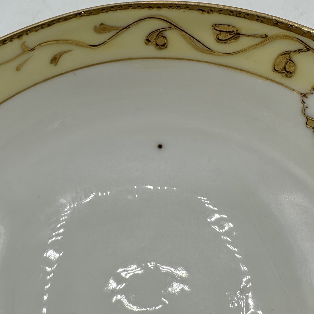 Antique Hand Painted Nippon Whipped Cream Bowl w/Ladle /cb