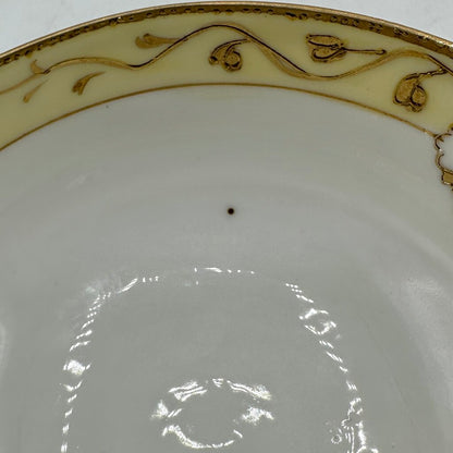 Antique Hand Painted Nippon Whipped Cream Bowl w/Ladle /cb