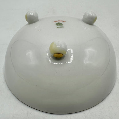 Antique Hand Painted Nippon Whipped Cream Bowl w/Ladle /cb