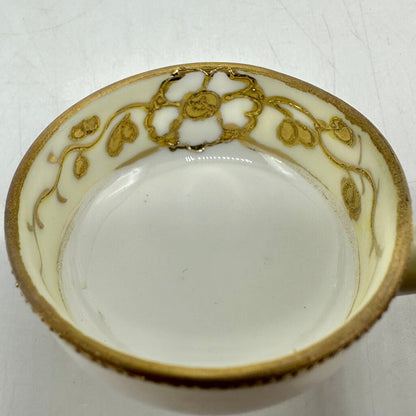 Antique Hand Painted Nippon Whipped Cream Bowl w/Ladle /cb