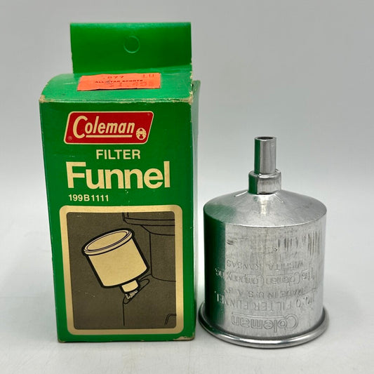 Vintage Coleman No.0 Filter Funnel For Gasoline Or Kerosene Stoves And Lanterns NIB /cb