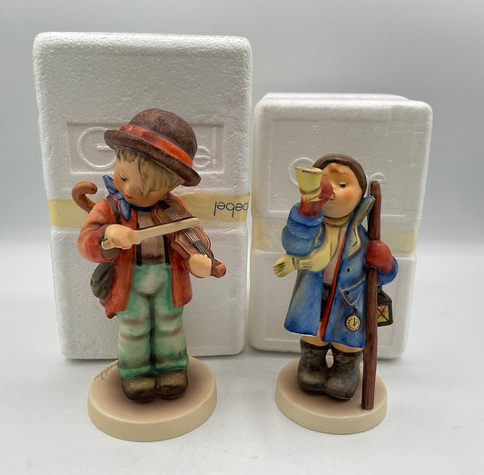 Lot of 2 Hummel Figurines (TMK6) “Hear Ye, Hear Ye” & “Little Fiddler” Figurines (No Boxes) /s