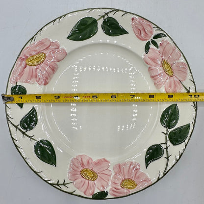 Set of 2 Vintage Villeroy & Boch Wild Rose 10 1/4” Dinner Plates Made in Germany /cb