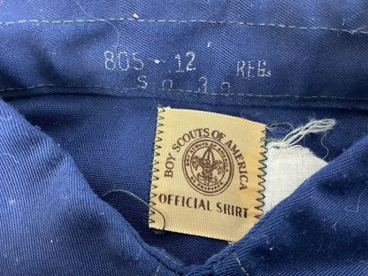 Vintage Boy Scout of America Cub Scout Official Uniform Long Sleeve Shirt & 5 Bandanas - Camp Pendalouan, Michigan /s