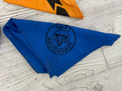 Vintage Boy Scout of America Cub Scout Official Uniform Long Sleeve Shirt & 5 Bandanas - Camp Pendalouan, Michigan /s