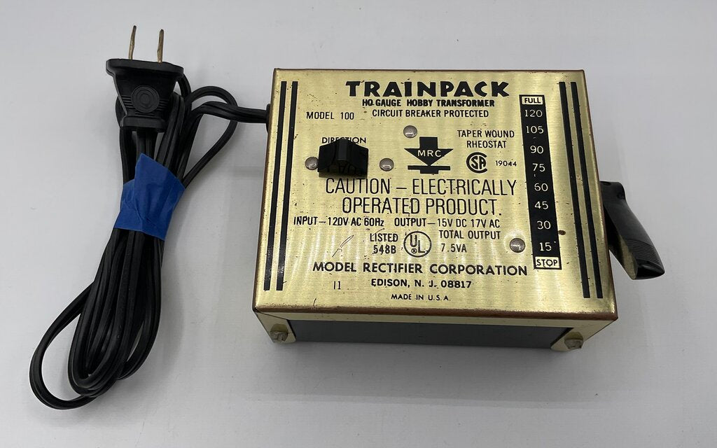 Vintage MRC Trainpack HO Gauge Hobby Transformer Model 100 for Model Trains (Untested) /s