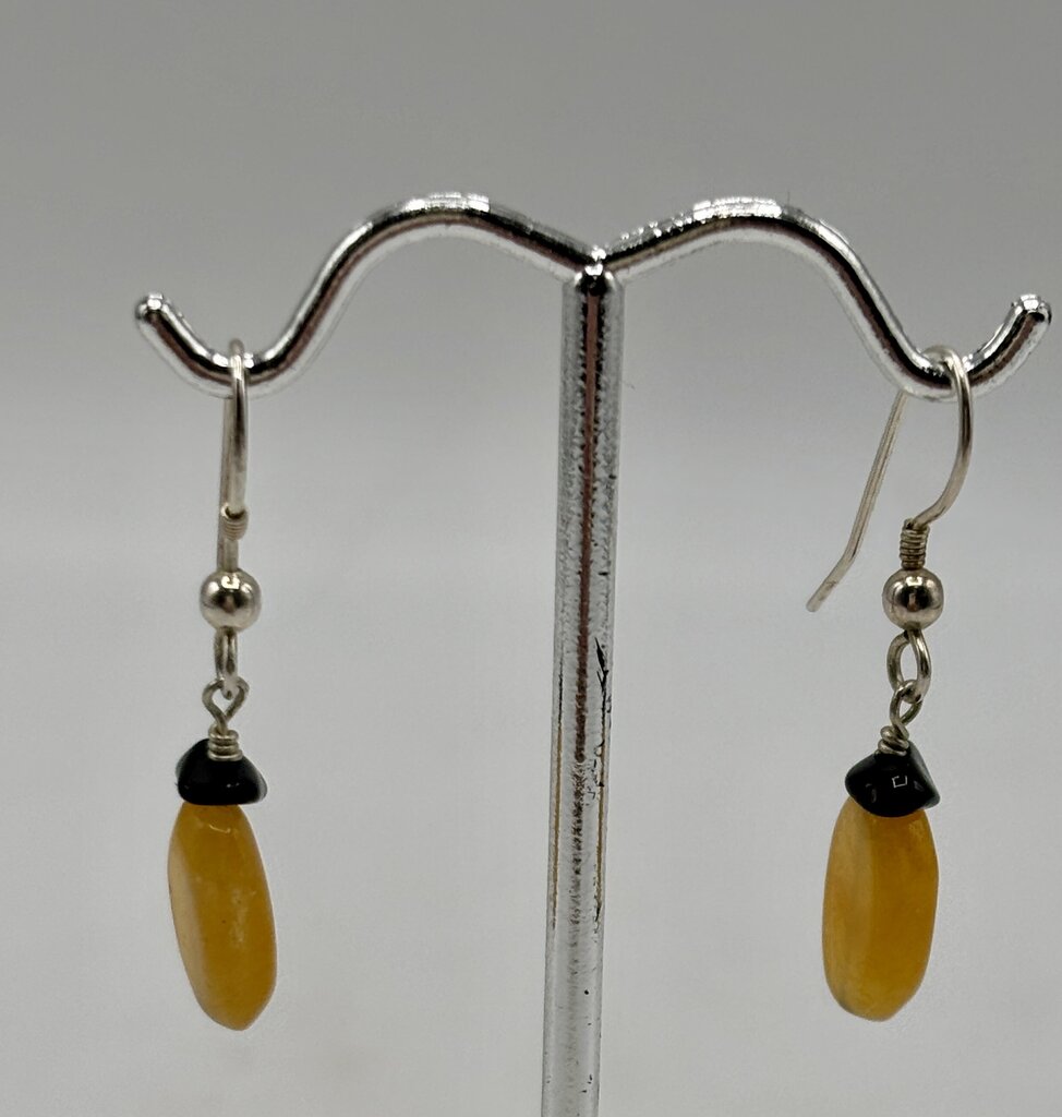 Natural Butterscotch Egg Yolk Amber Silver Pendant & 2 Pair Earrings /j