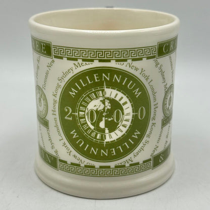 Crabtree & Evelyn Mason’s Ironstone Green 2000 Millennium Mug Unused /cb