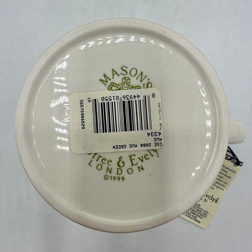 Crabtree & Evelyn Mason’s Ironstone Green 2000 Millennium Mug Unused /cb