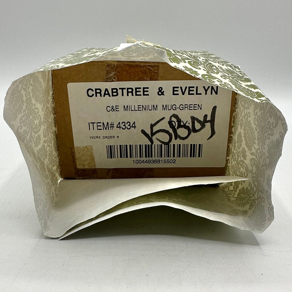 Crabtree & Evelyn Mason’s Ironstone Green 2000 Millennium Mug Unused /cb